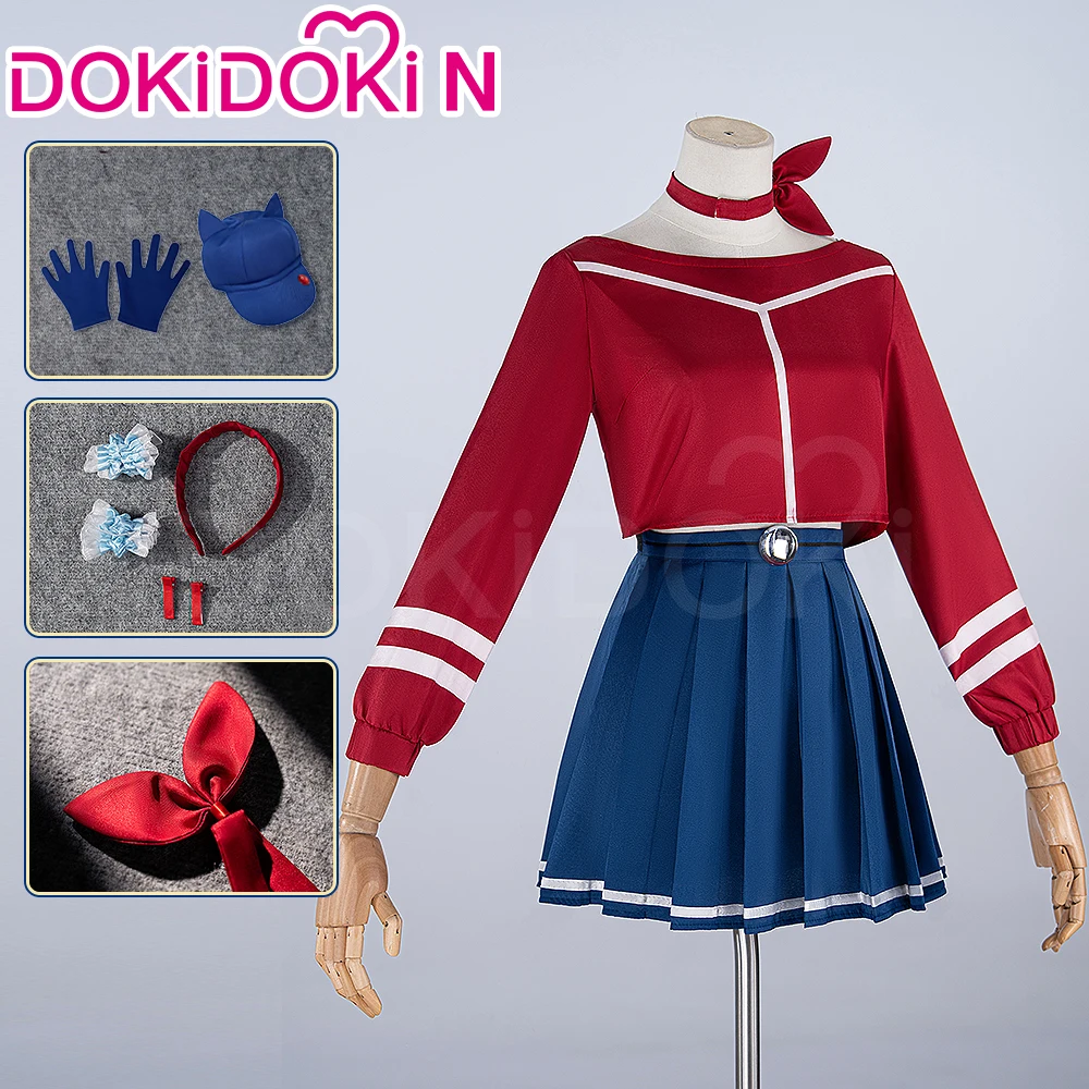 متوفر في المخزون أزياء ميتا التأثيرية لعبة MiSide【XS-3XL】DokiDoki-N فستان نسائي موحد ميتا كوسبلاي قبعة قفازات مقاس كبير