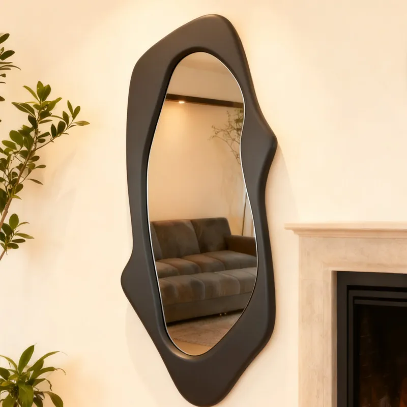 European creative full-length mirror French irregular wall-mounted mirror cloakroom wall-mounted fitting mirror clothing