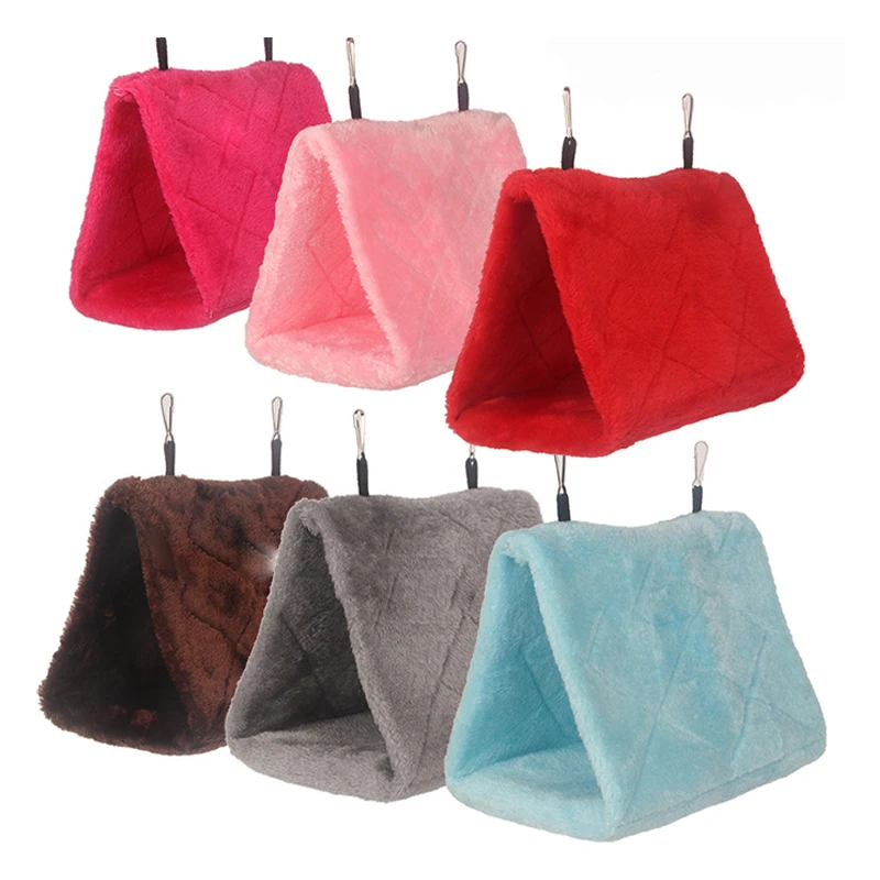 Pelúcia Caverna Pendurada para Dormir e Chocar, Hammock Hut, Pet Papagaio Gaiolas, Cama Quente Tenda, Acessórios Pet, Inverno
