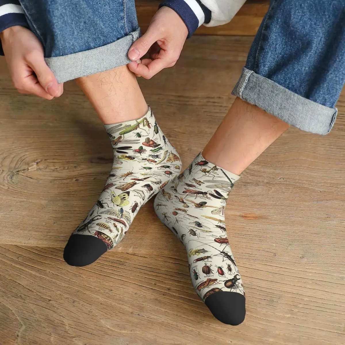 

Таблица насекомых. Научная иллюстрация, текст во французском носке Чулки Харадзюку Всесезонные носки Аксессуары для мужчин и женщин