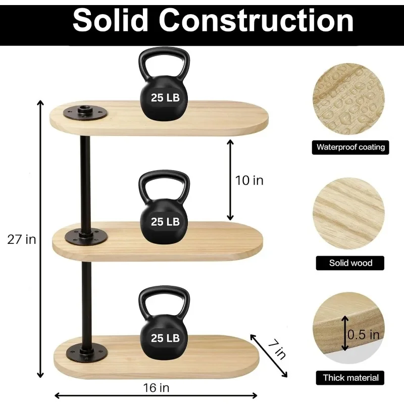 Rotating Window Plant Shelves for Optimal Light Exposure 16 inch, Wooden Window Shelf for Plants 3 Tier for Small Spaces