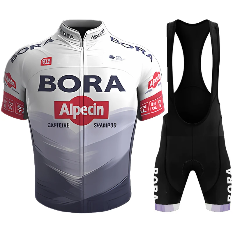 Cycle Jersey Short Sleeves UCI BORA ALPECIN Bike Man Cycling Bib Mountain Clothing Men's Mtb Pants Shorts Laser Cut Tricuta Male