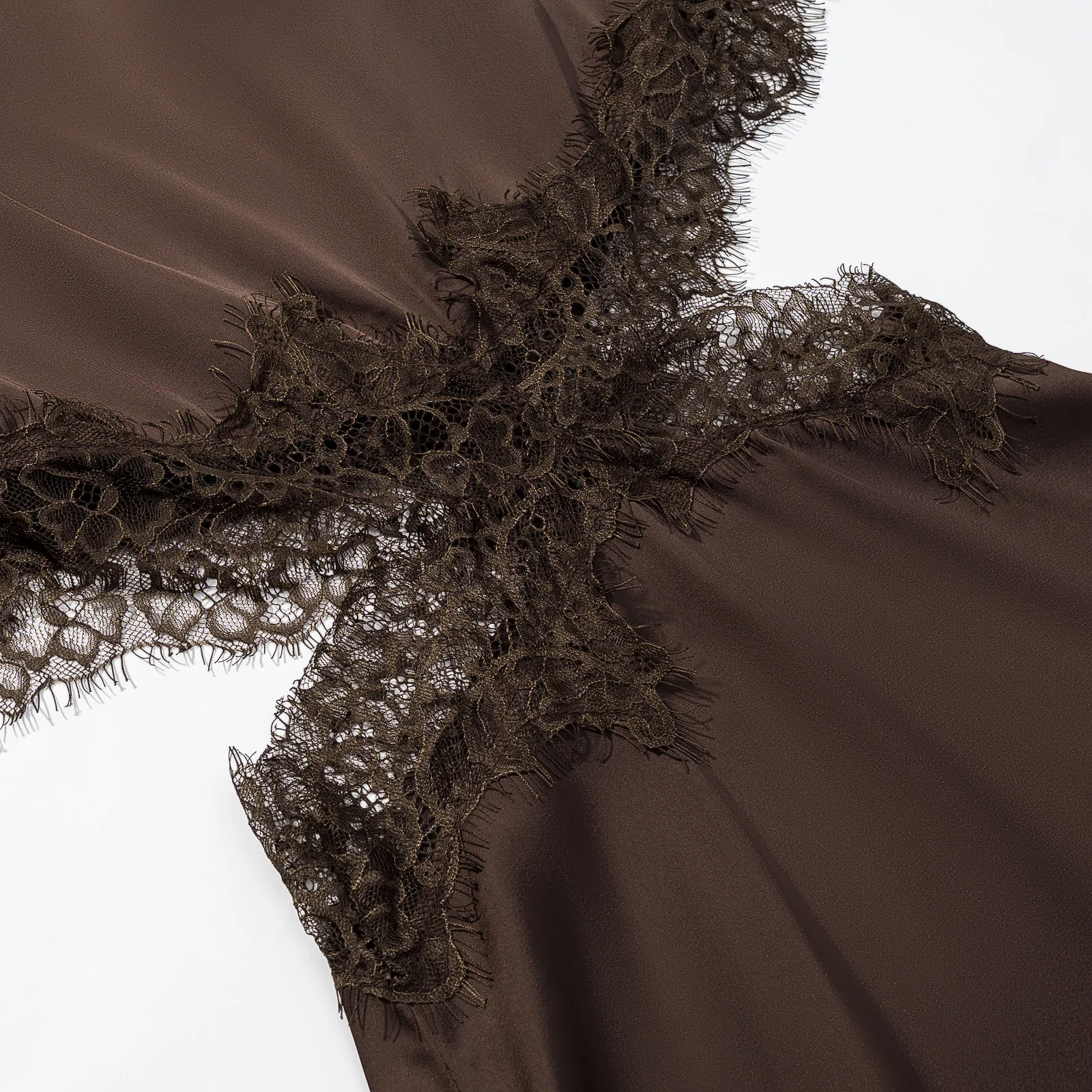 KONDALA Sexy Christmas Party Waist Hollow Out Satin Lace Dress Women Elegant Short Dress 2025 Fashion Female Asymmetrical Dress