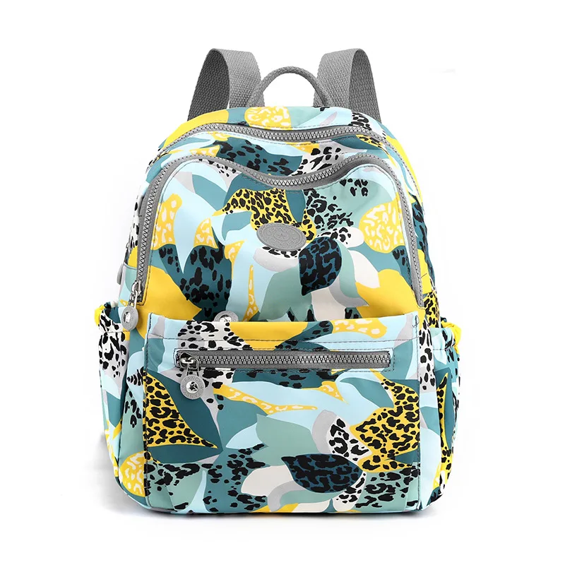 Large Capacity Student School Backpack Urban Jungle Laptop Daily Multifunctional Ginkgo Biloba Print Backpack