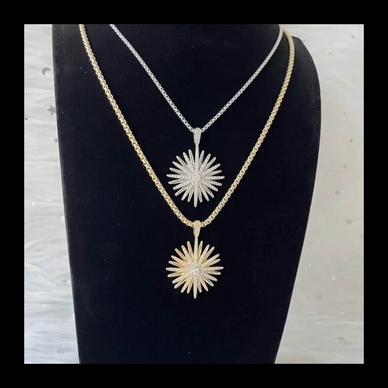 

Популярное ожерелье с подвеской в виде подсолнуха из циркона D Y DN46