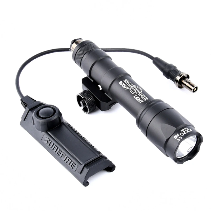 Suref 전술 M600 M600C 사냥 무기 손전등, 이중 기능 소총 에어소프트 액세서리, 스카우트 라이트 LED