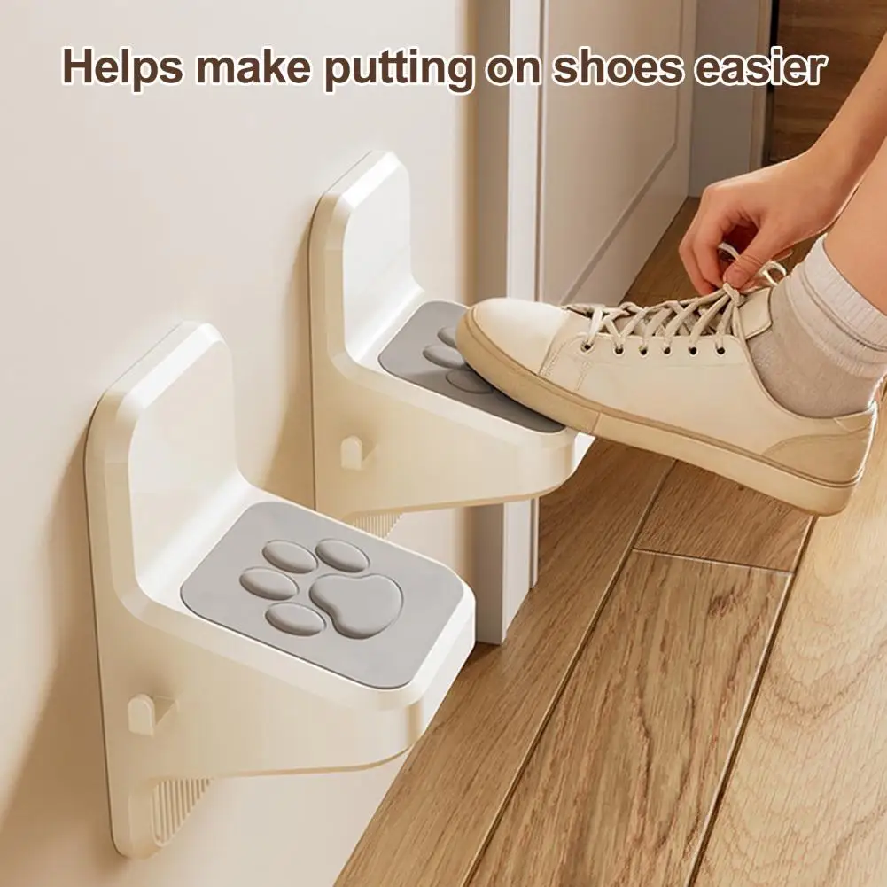 Non Slip Foot Wall Mount Shower Foot No-drill Bathroom Step Pedal Non-slip Foot Holder Stand for Shaving Legs Elderly Pregnant