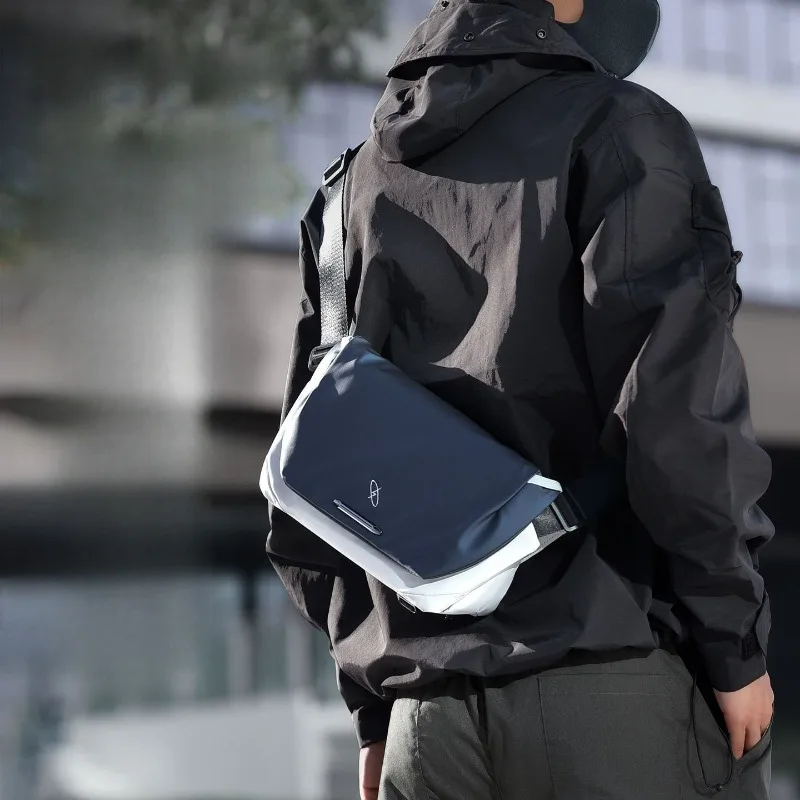 

Multi functional crossbody bag for men, large capacity single shoulder backpack, single shoulder flat chest bag