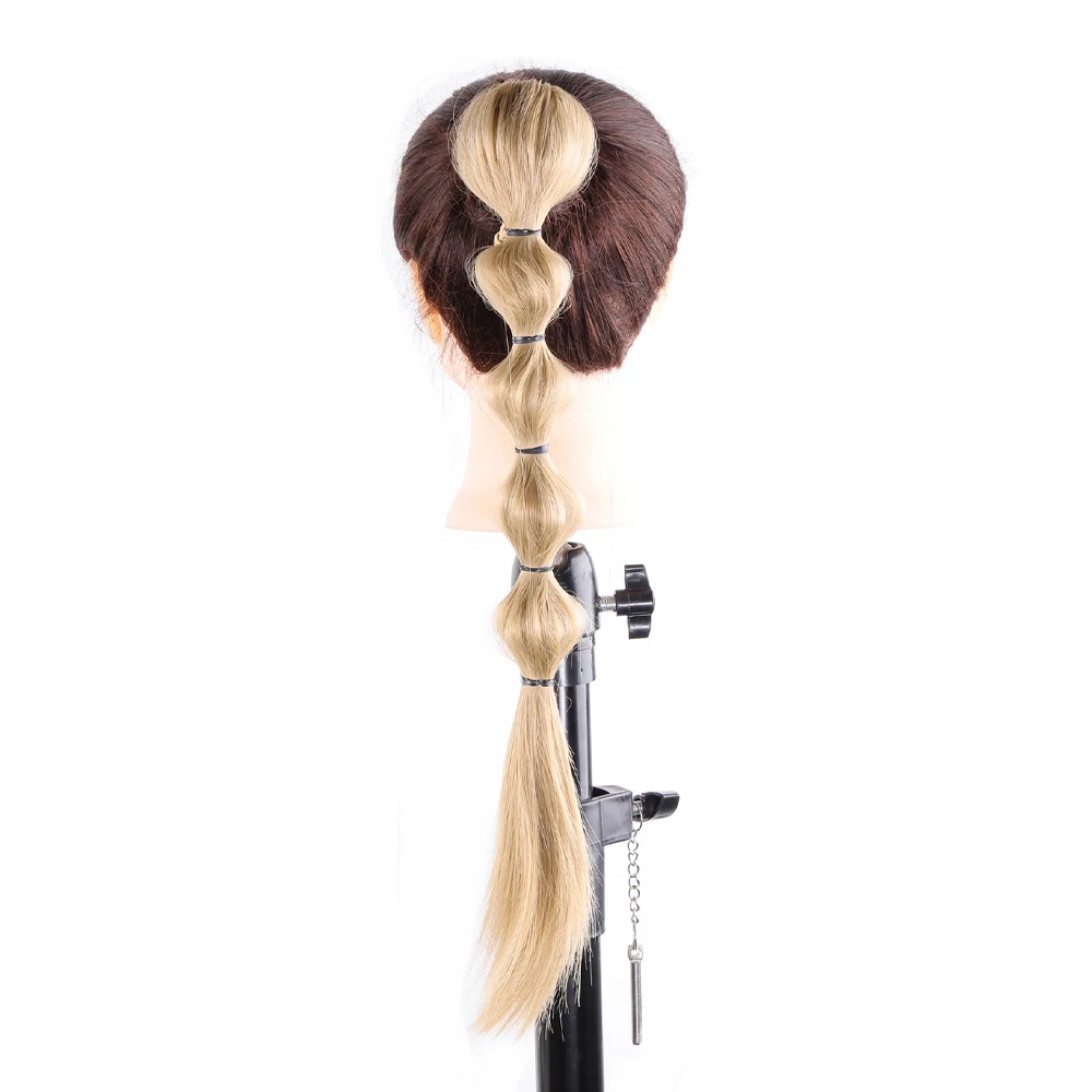 Synthetic Lantern Bubble Hair Extensions Claw On Ponytail Blonde Fashionable Hairpiece For Women