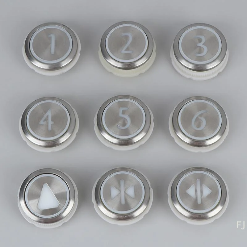 Digital 1-6 & Up Directional Buttons for Elevator - 1 PCS Stainless Steel Design