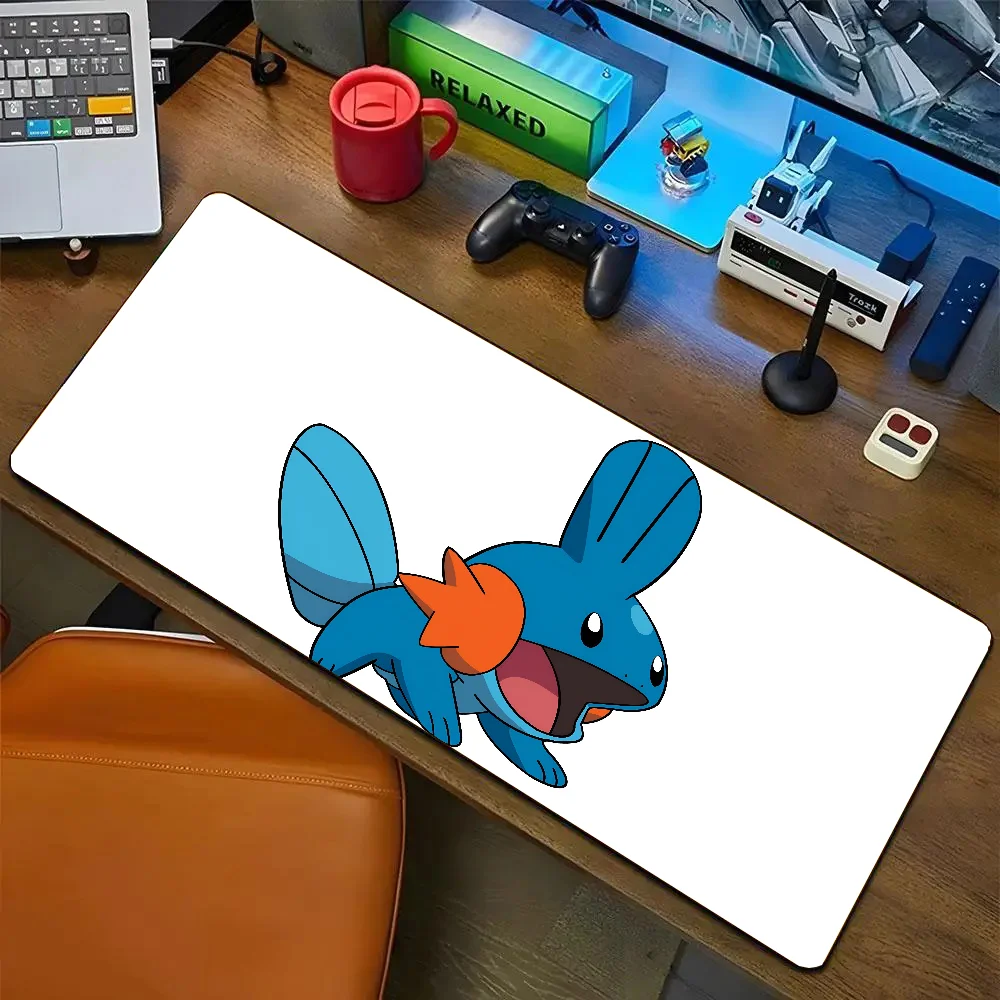 1pc Mudkip P-Pokemon-n Anime Mouse Pad Large Mouse Mat Pink Office Desk Mat Laptop Gaming Large Mousepad