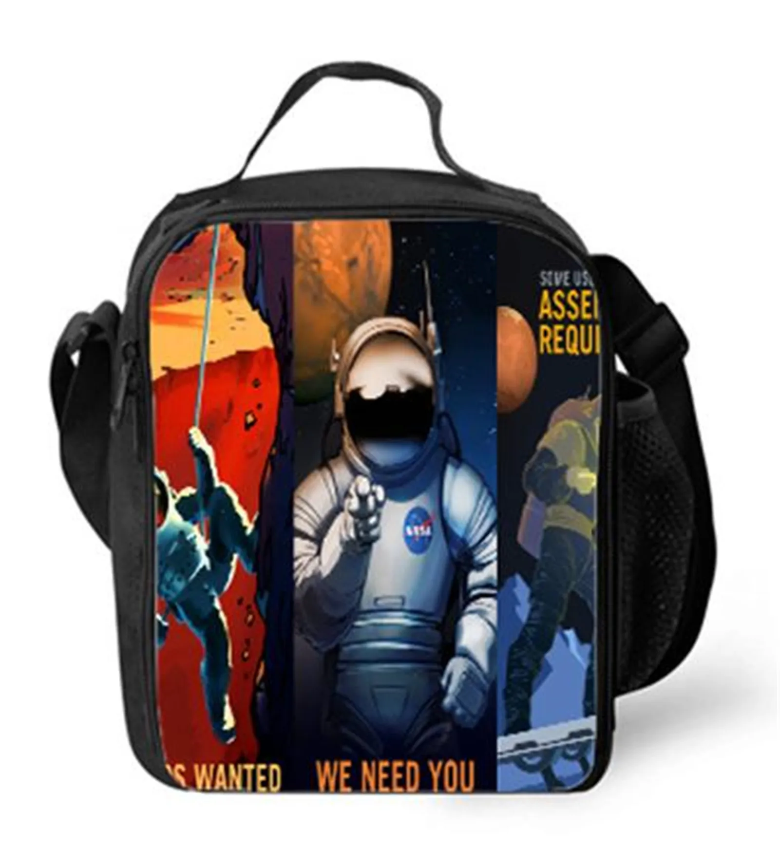 

Kids NASA Insulated Lunch Bag Waterproof Lunch Boxes Back to School Reusable Lunch Tote Bag for Student