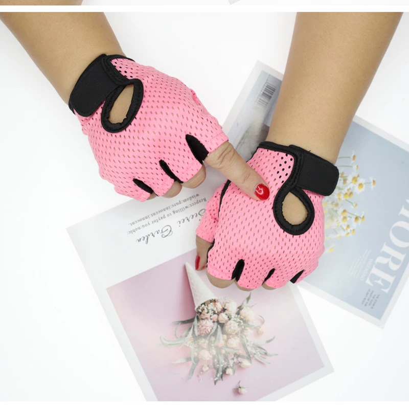Sport Handschuhe Atmungsaktive Anti-Slip Radfahren Fingerlose Handschuhe Gym Training Fitness Eis Seide Handschuhe Männer Frauen Gewichtheben Handschuhe