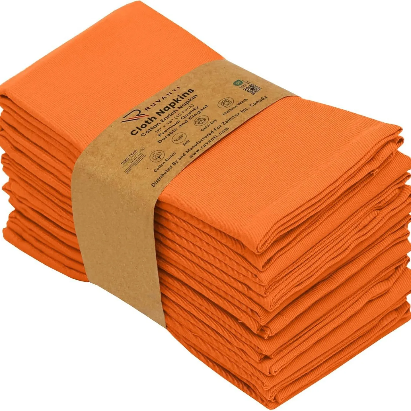 Cloth Napkins Cotton Linen,18x18 in Dinner Napkins Cloth Washable,Table Cloth Napkin Bulk with Hemmed Edges Ideal for Banquets