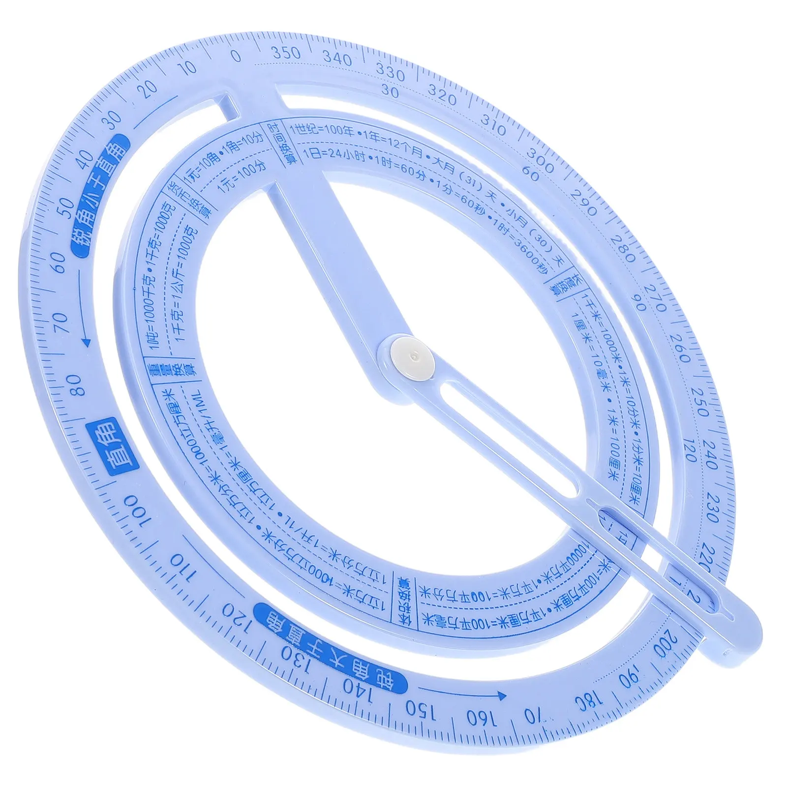 4 pcs Plastic Protractor Circle Angle Measurement Degree Tool Geometry Halloween Christmas New Year Angle Measurement Tool