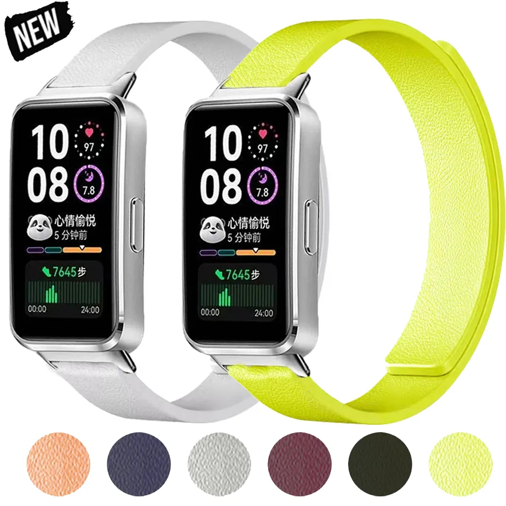 لينة سيليكون حلقة حزام لهواوي الفرقة 10 9 8 سوار مغناطيسي استبدال معصمه Correa لهواوي الفرقة 10 9 8 حزام الساعات