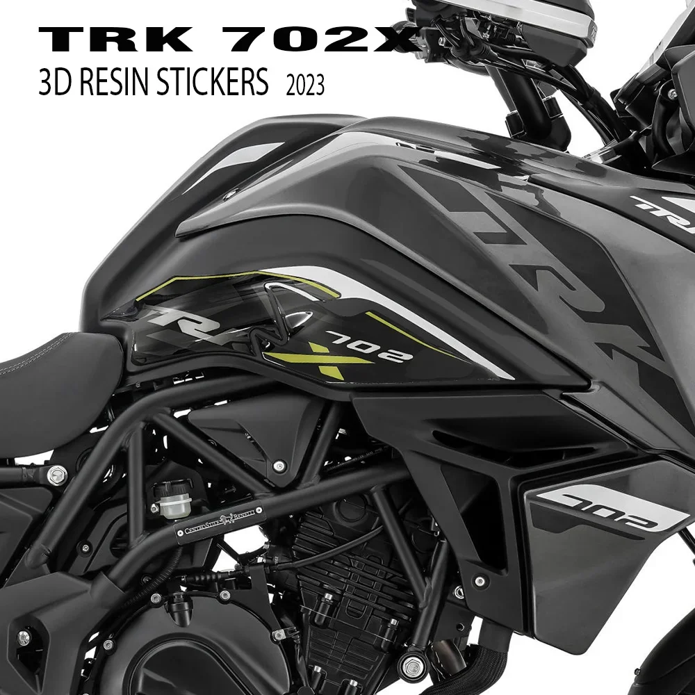 For Benelli TRK 702X 2023- Motorcycle Accessories 3D Gel Epoxy Resin Sticker Tank Pad Protection Kit