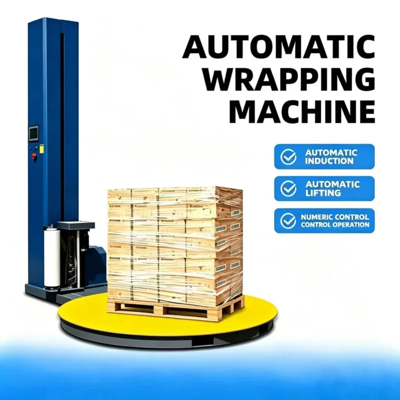 Automatic Pallet Packaging Stretching Wrapping Machine Film Winding Machine Manufacturer Film Winding Machine Price for Poland