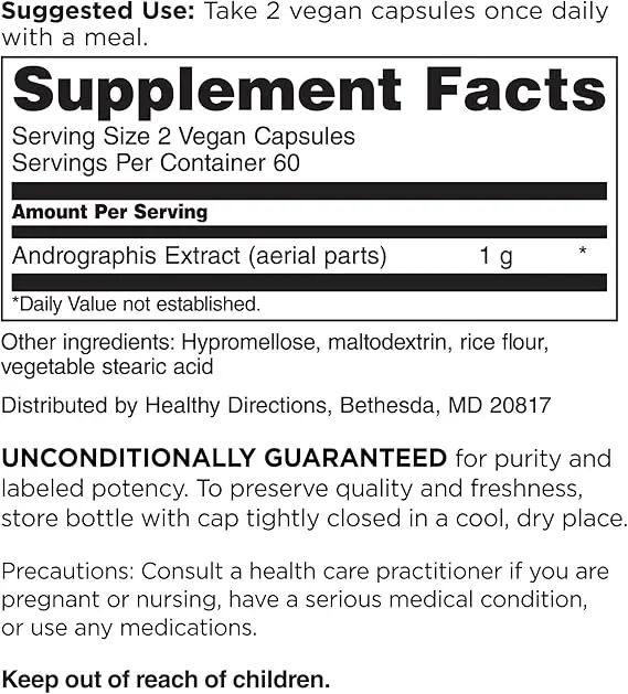 Andrographis extract - 1,000 mg/serving