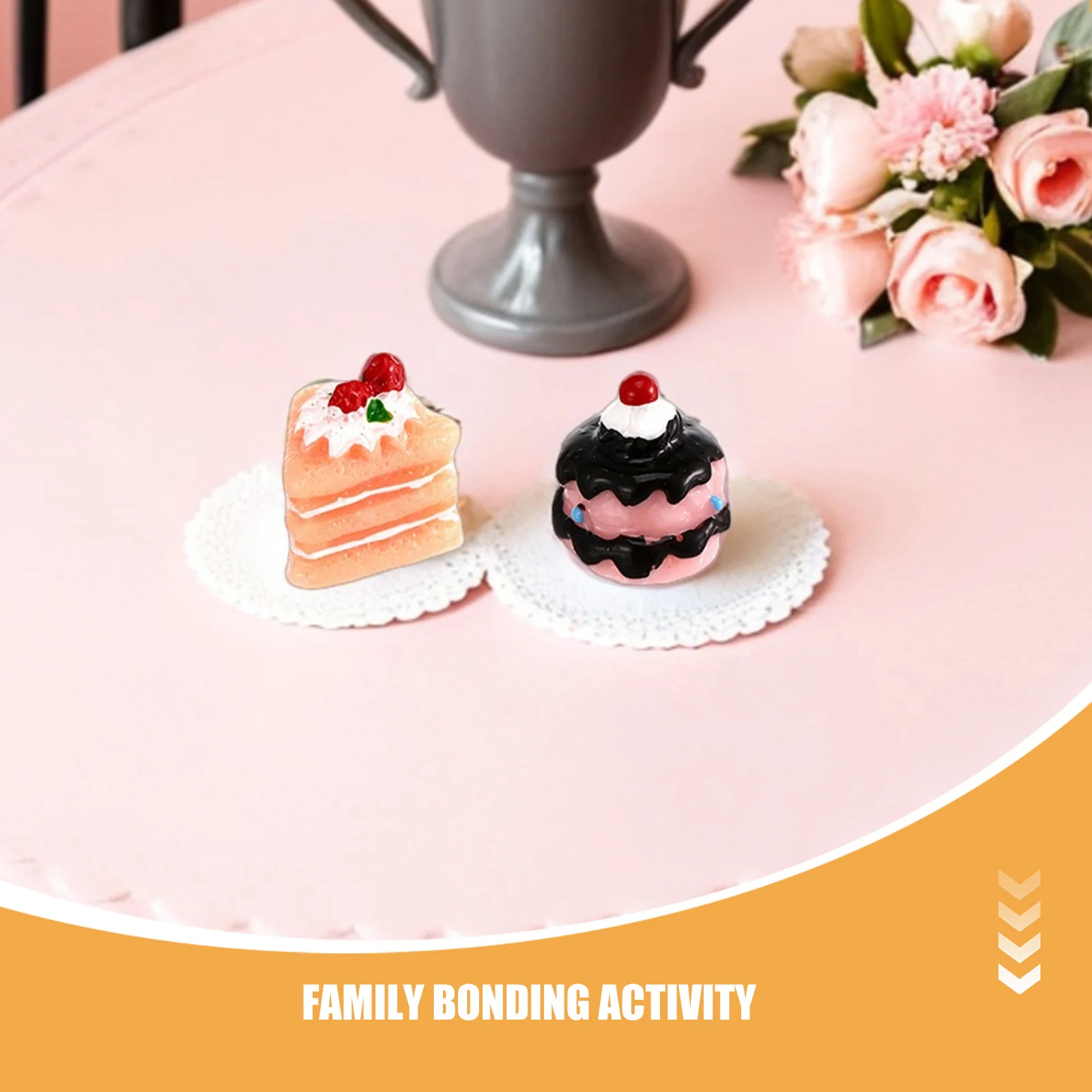 60 個ミニチュアデザートリアルなミニケーキ食品アクセサリーごっこ遊びキッチン調理ドールハウス装飾