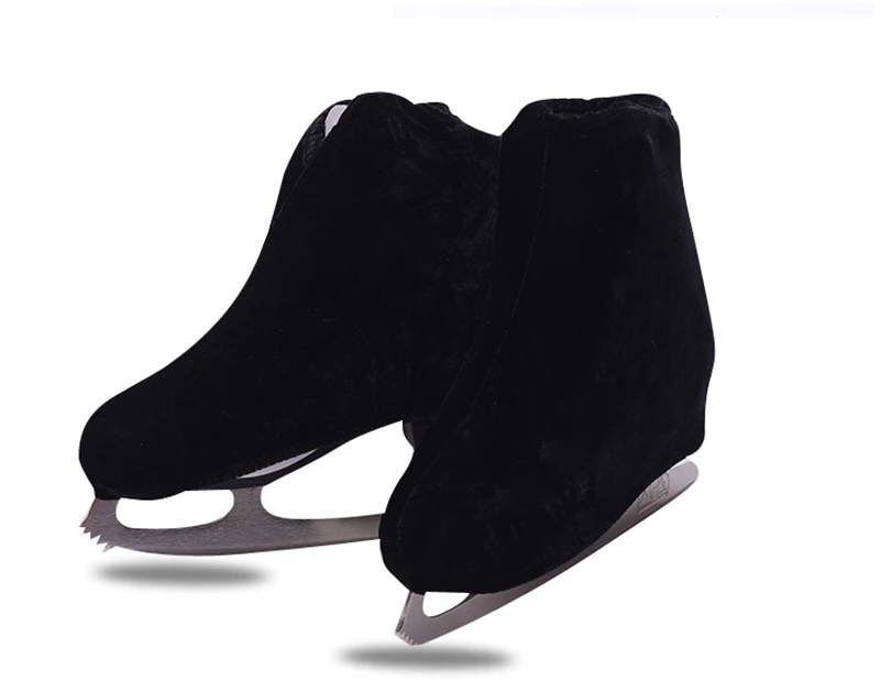 Chaussures de patinage sur glace pour enfants et adultes, couverture en velours, patins à roulettes, anti-saleté, élastique, anti-meulage, nouveau, 1 paire