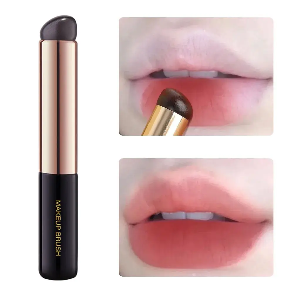 Silikon abgewinkelt Concealer Pinsel weich neue tragbare runde Lippen Make-up Werkzeuge Pinsel Silikon Pinsel Kopf Pinsel Lippenstift Kosmetik v1z2