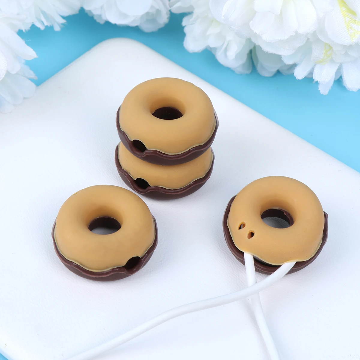 

10pcs Cable Winder Silicone Earbud Spool Slim Wire Storage Device For Headphones Chargers Cord Management Headphone Organizer