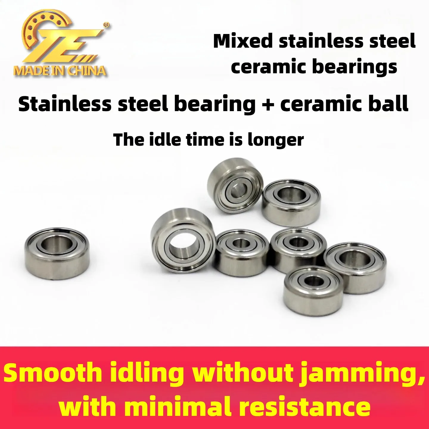 TE China high-end hybrid semi-ceramic bearing fishing boat modified MR115 5114 623 3104 693 384 Luya micro-object water droplets