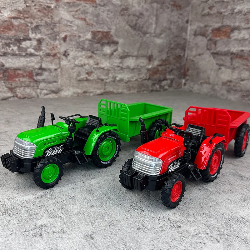 Modèle de tracteur fermier à dos côtelé en alliage, jouets de simulation de voiture de ferme, son et lumière, jouets pour enfants, vente en gros, offre spéciale