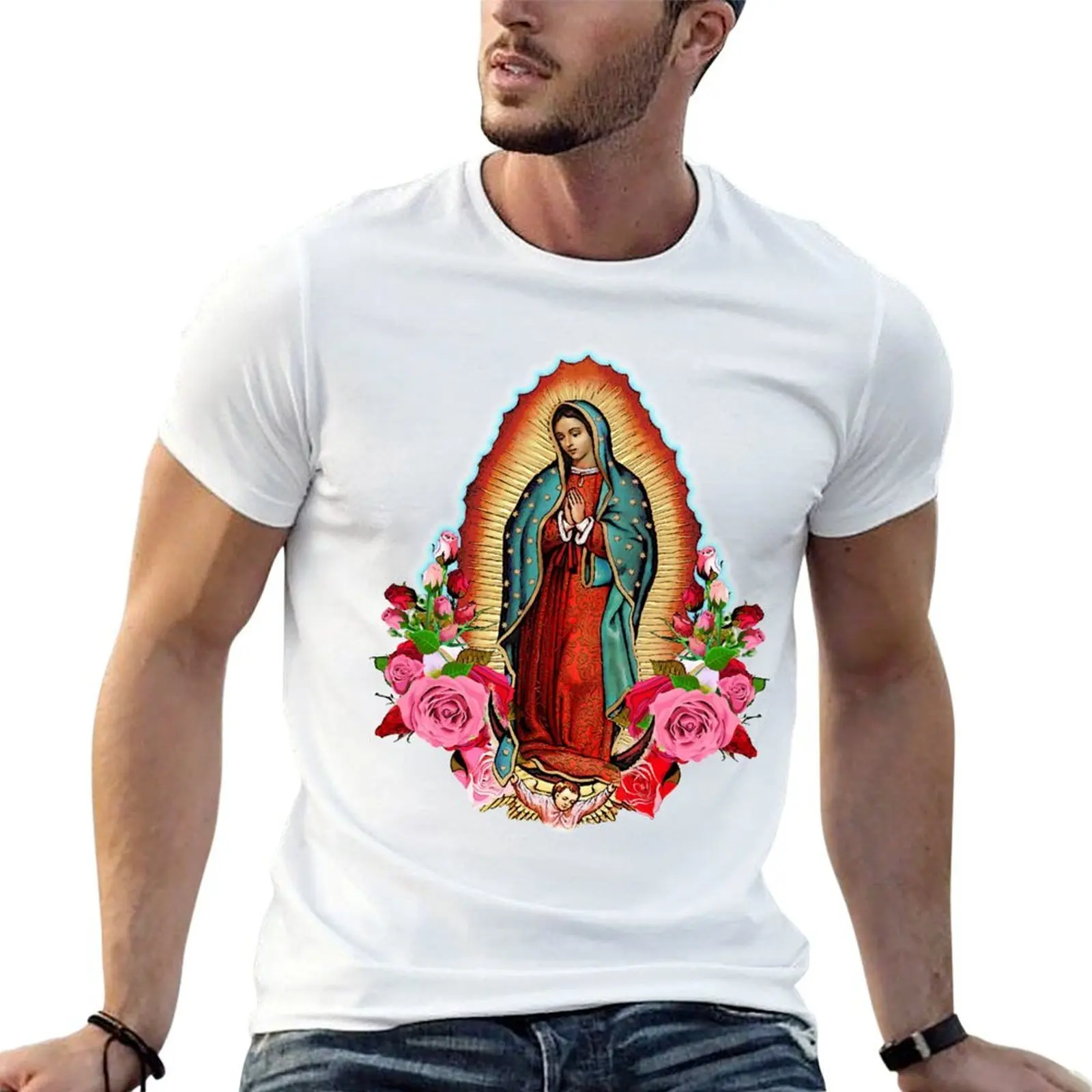 

Our Lady of Guadalupe T-Shirt T-Shirt man t shirt cotton high quality funny t shirts dark humor T-Shirt