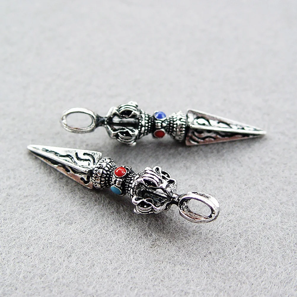 

2pcs Vajra Pendant Metal Keychain Charms DIY Bag Pendant Accessories Durable Alloy Handbag Decorations Ornaments