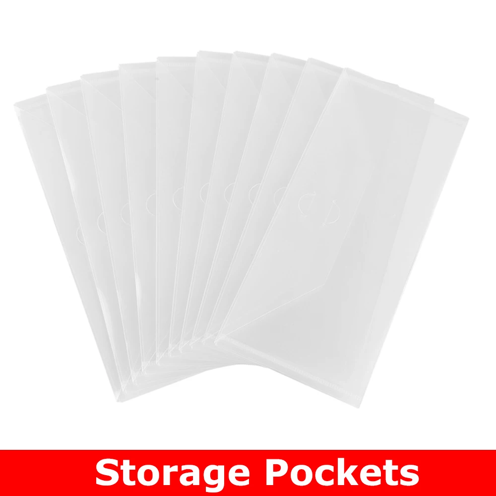 

10pcs/set 10*24cm Storage Pockets Transparent Plastic Folder Envelope for Slimline Cutting Dies Stamps Template Organizer 2023