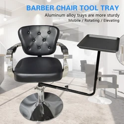 Barber Salon Tray Hairstylist Tray Attaches to Chair Rotating Tray Height-Adjustable 360-Degree Rotating Tattoo Barber Tray