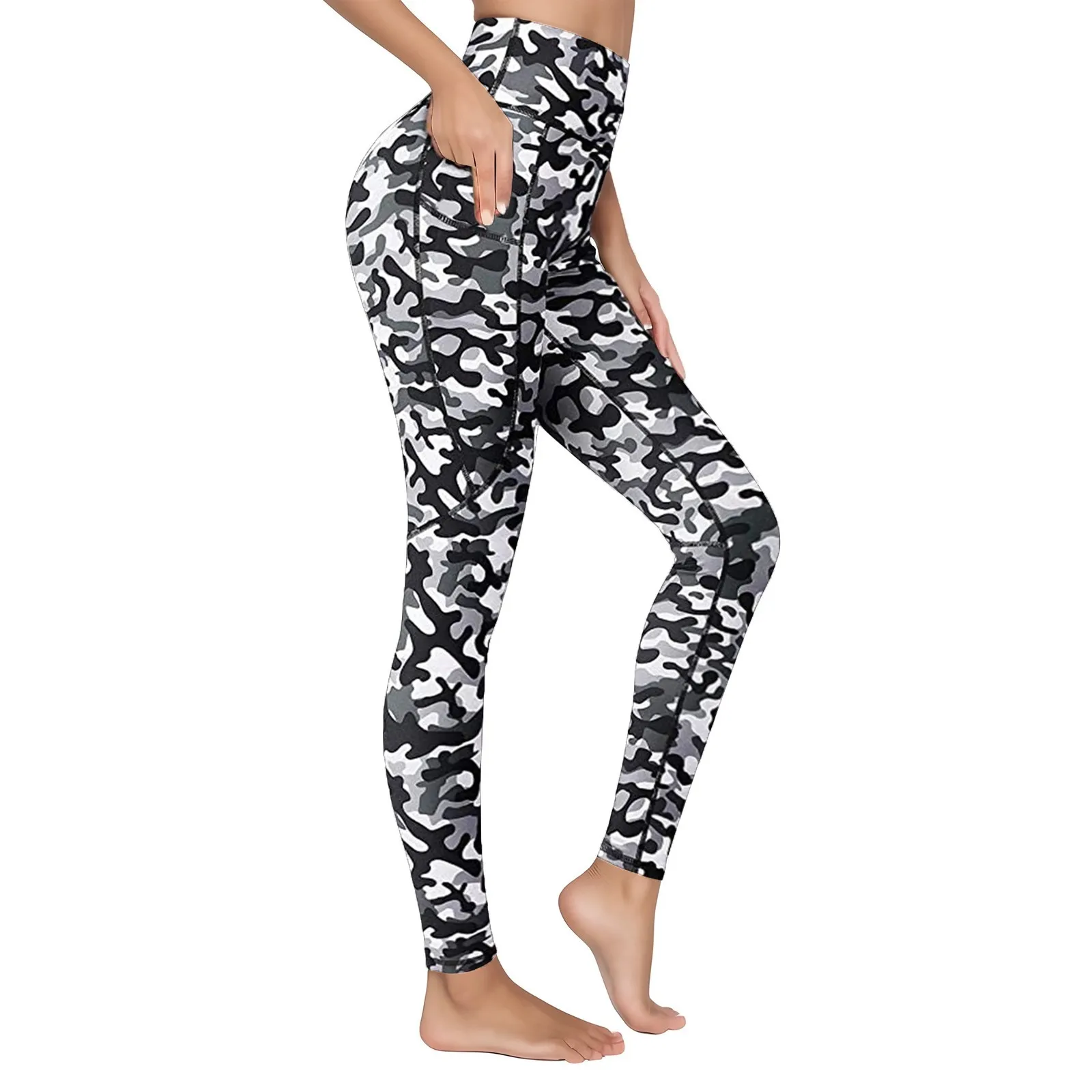 Mulheres leopardo impressão leggings atlético yoga correndo esportes sexy calças justas push up feminino tornozelo comprimento calças de treino de fitness