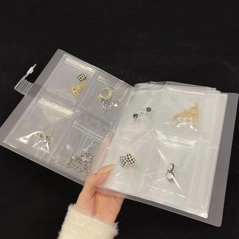 Transparent Jewelry Storage Bag Anti-oxidation Necklace Bracelet Ring Plastic Portable Earring Ziplock Bag Storage Organizer