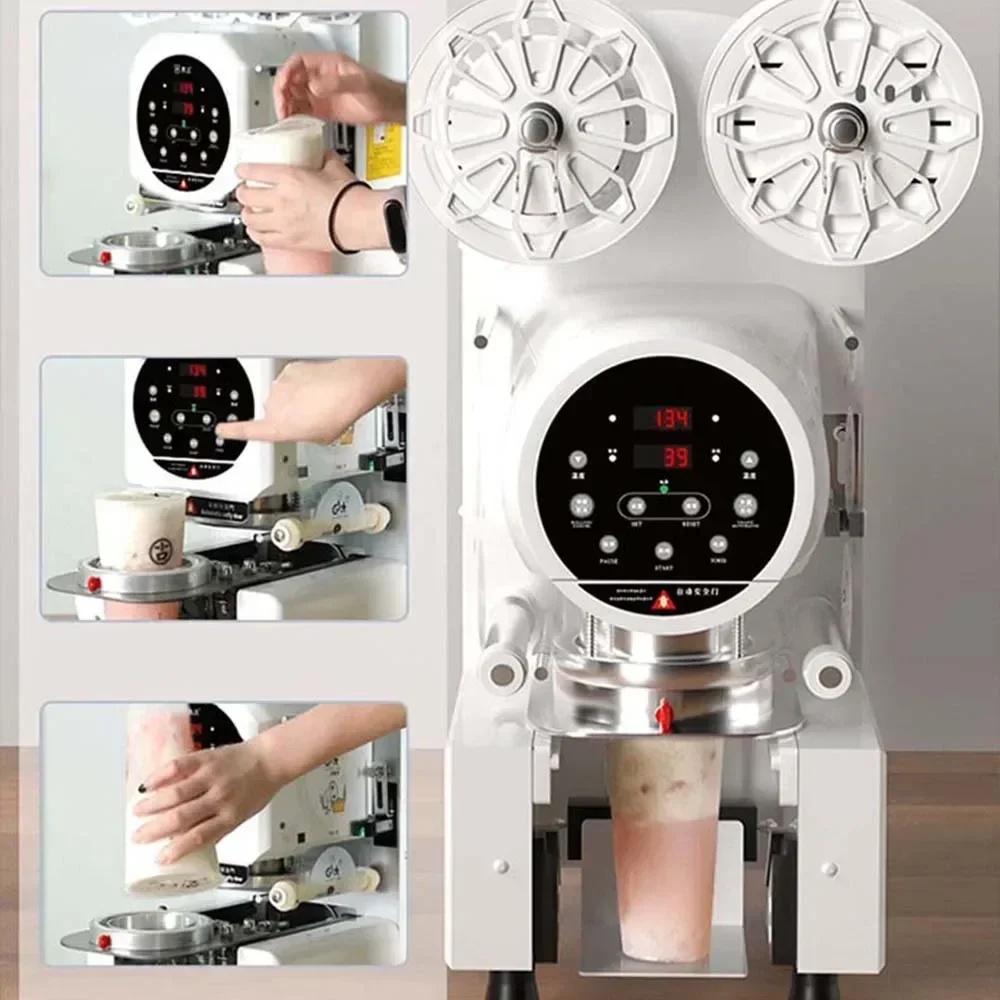 95/90 Universal Cup Sealing Machine Commercial Fully Automatic Intelligent Cup Sealer Seladorar Capsuleuse.