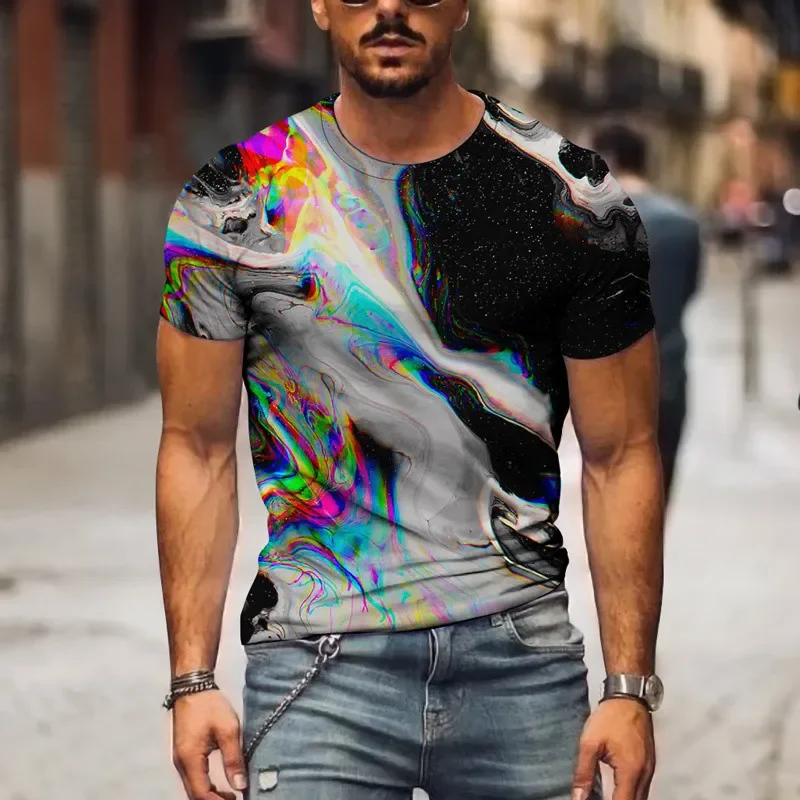 Summer Tie Dye Graffiti  t-shirts 3D All Over Printed T Shirts Tee Tops shirts Unisex Tshirt