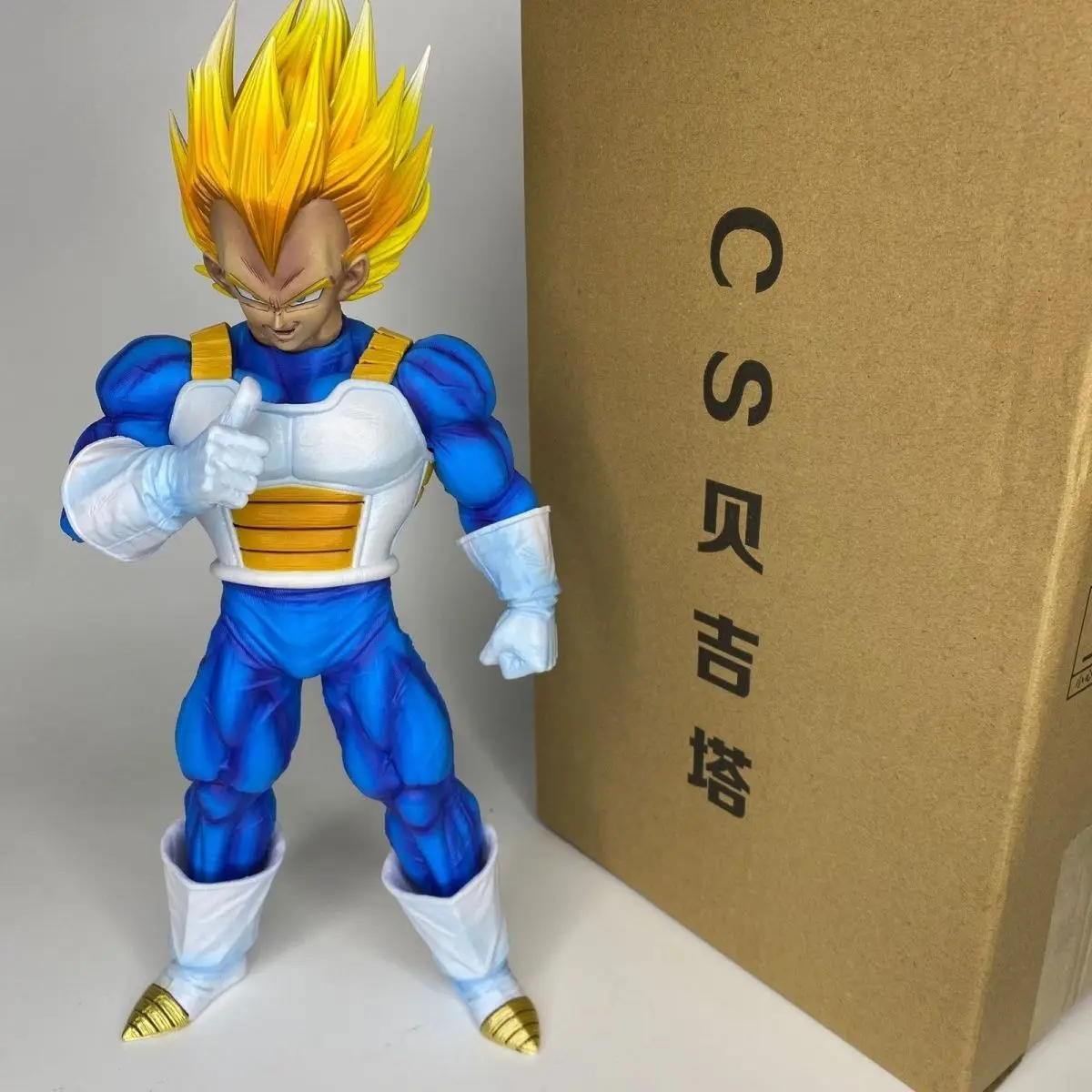 

CS Beijita Vegeta Dragon BallZ Third form Provocation Goku SSj3 goku 12.2Inch/31cm Can Move PVC Favorites Figure hot toys Gifts
