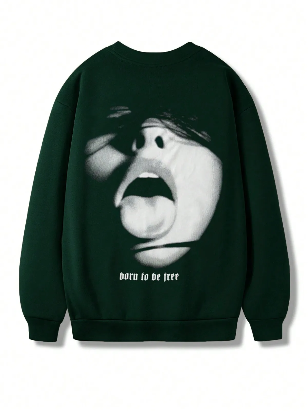 سويت شيرت كاجوال أنيق برقبة دائرية وأكمام طويلة للرجال مع طباعة شخصية وتصميم بسيط مناسب لغطاء رأس رياضي خارجي #1