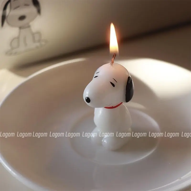 5.5Cm Korean Ins Snoopy Candle Birthday Cake Cute Party Pose Decoration Props Cartoon Style Candles Anime Kawaii Puppy Model