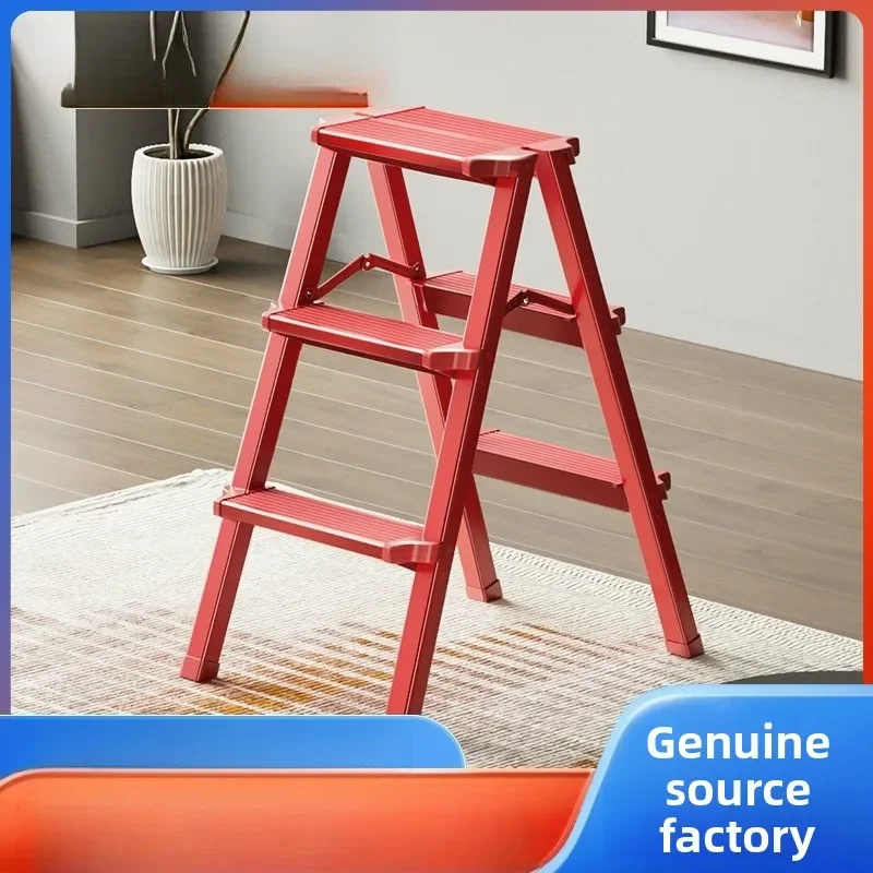 Folding Aluminum Alloy A Frame Indoor Multifunction Stool Three Step Ladder Ladder for Home Household Telescopic Multifunction
