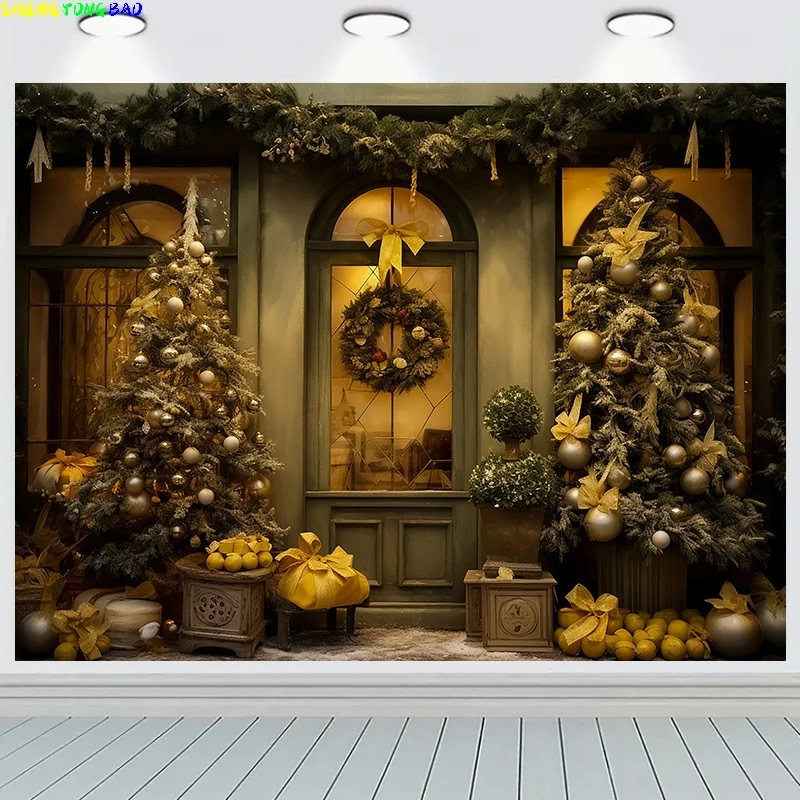 

Фон для фотосъемки с изображением нового года Рождества праздника камина зимы гостиной подарок праздничный фон для фотостудии