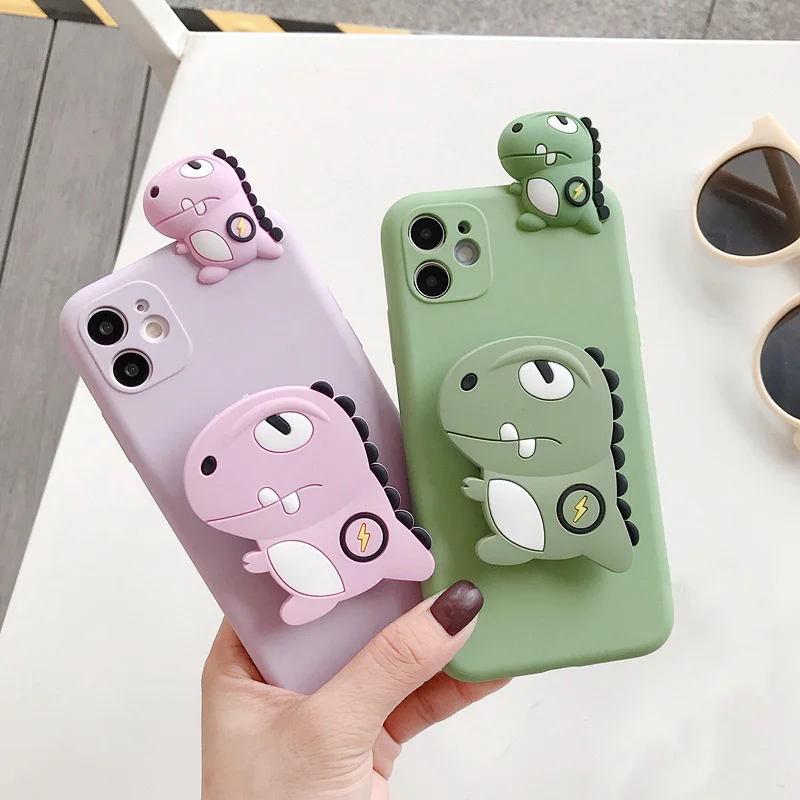 Cartoon Cute PAPA Unicorn Stand Holder Case For Samsung Galaxy S24 Ultra S23 S22 S21 FE S20 S10 S9 S8 Plus Animals Dog TPU Cover