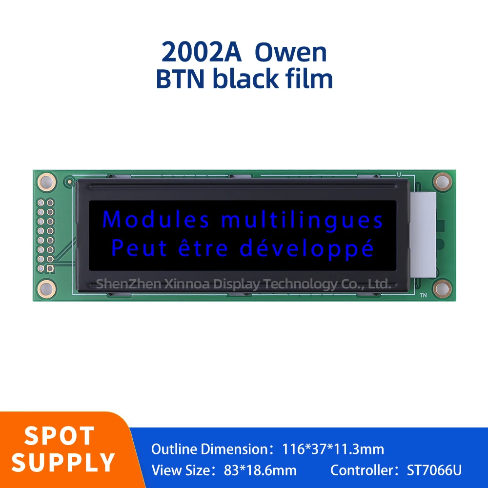 

Audio Amplifier Display Screen 2002 LCD 20*2 20X2 2002 BTN Black Film Blue Letters European 2002A LCD Liquid Crystal Display