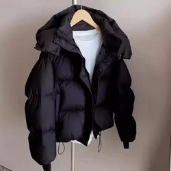 New Waterproof Down Cotton Padded Jacket Hooded Short Women's Winter Clothes Korean Style Puffer Jacket Coat Outwear Female