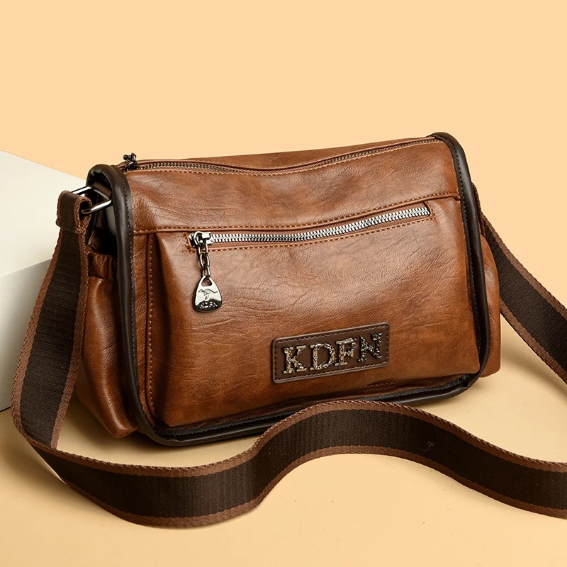 

Retro Style PU Leather Boston Crossbody Bag Women’s Solid Color Brand Handbag Fashion Designer Female Casual Travel Shoulder Bag