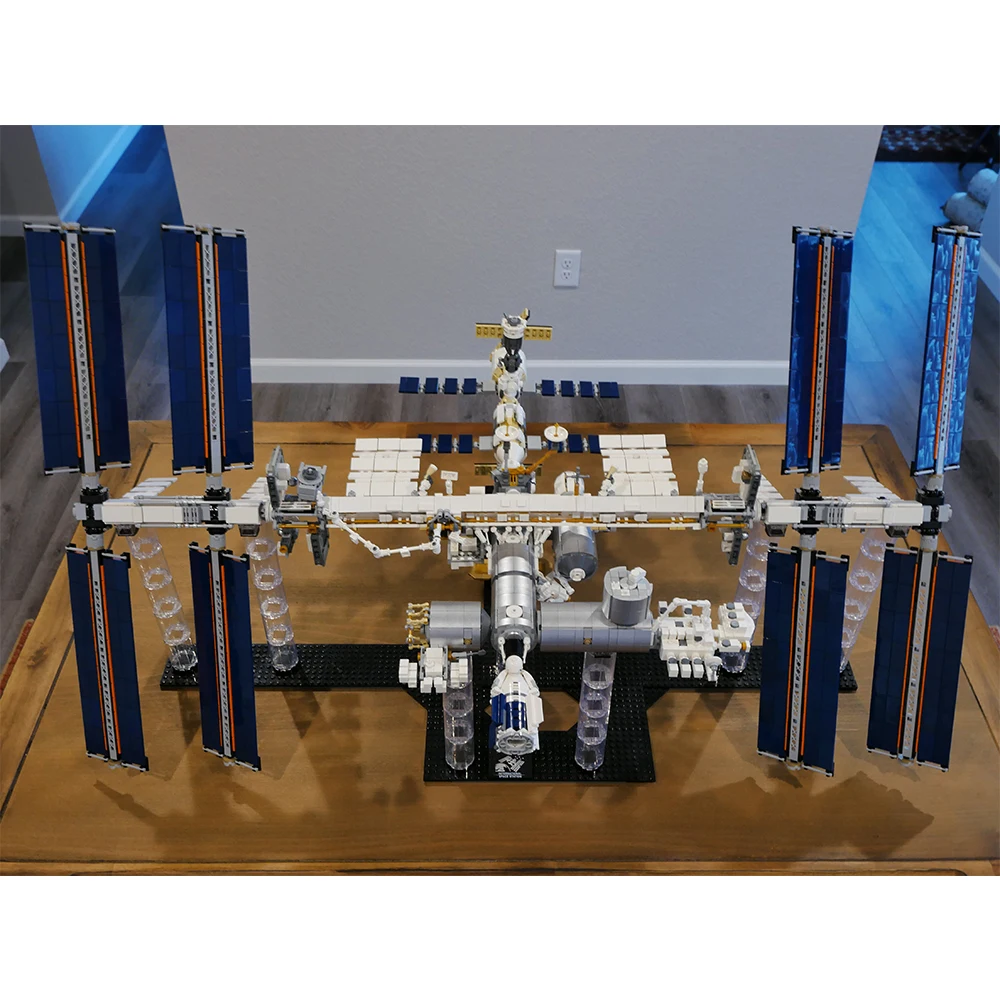 MOC ISS International Space Station Building Blocks Webb Telescope Historical Timeline Detector Bricks Toy For Children Kid Gift
