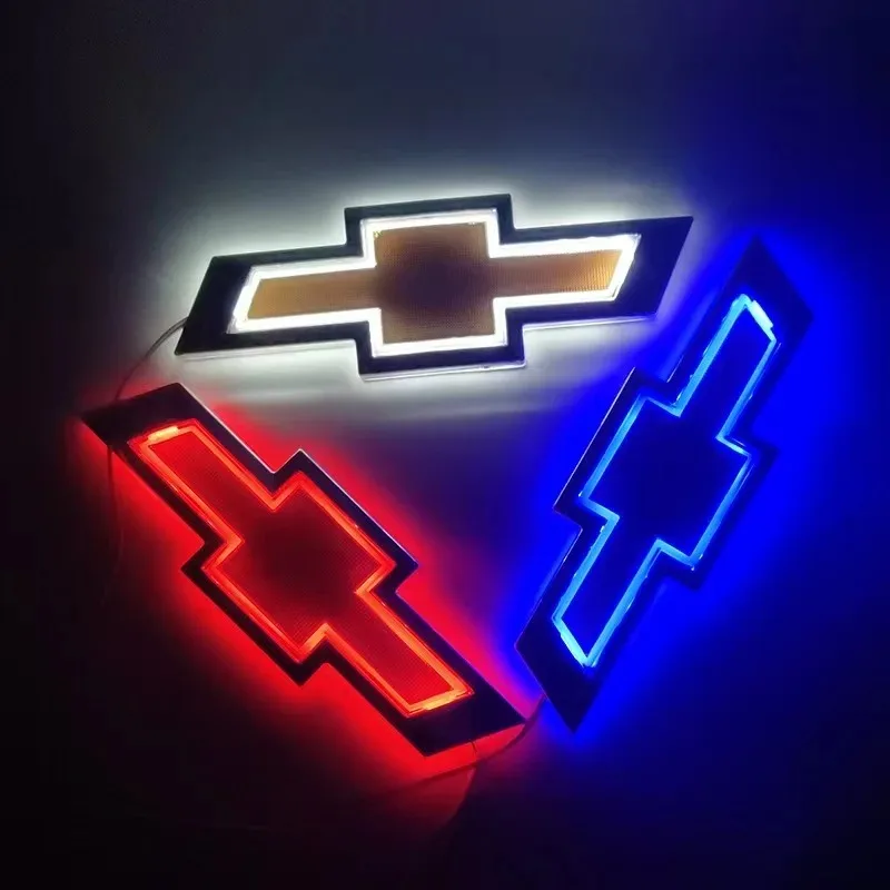 Emblema LED para Maletero de Coche Chevrolet, Luz de Logotipo Trasero, Lámpara de Insignia Compatible con Chevrolet Cruze, Malibu, Cavalier, Monza, Sail, Trax, Equinox