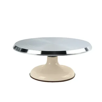 10/12 INCH Baking Tools Aluminum Alloy Birthday Cake Turntable Plastic Ceramic Turntable…