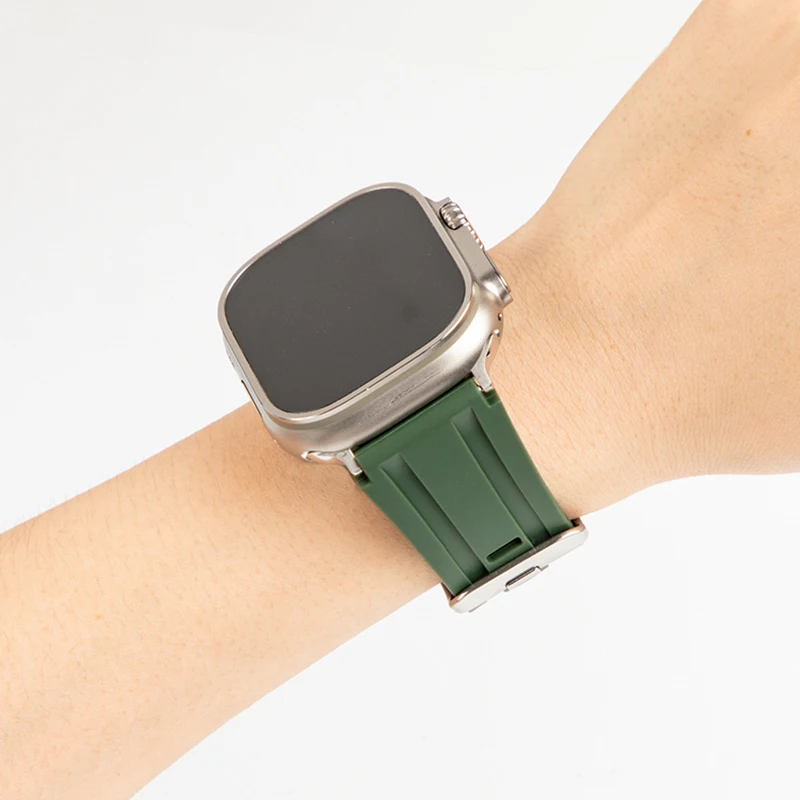 애플 워치용 스포츠 시계 밴드, 울트라 스트랩 시리즈 8, 7, 6, 5, 4, 3 실리콘 팔찌, 아이워치 49mm, 44mm, 40mm, 45mm, 41mm, 42mm 밴드